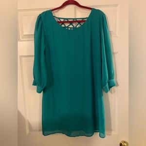 Teal Mini Dress Large